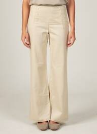 Pantalon flare stretch taille normale beige LA FIANCÉE femme