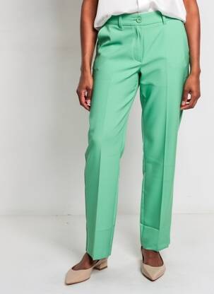Pantalon droit stretch taille normale vert BETTY BARCLAY femme