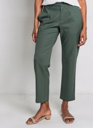 Pantalon 7/8 stretch taille normale vert LA FIANCÉE femme