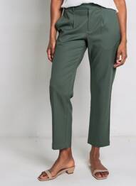 Pantalon 7/8 stretch taille normale vert LA FIANCÉE femme