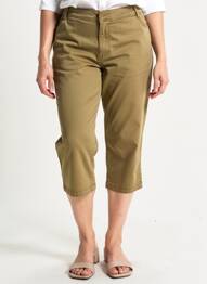 Pantacourt coupe droite taille normale vert PAUL BRIAL femme
