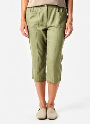 Pantacourt coupe droite taille normale vert GRIFFON femme