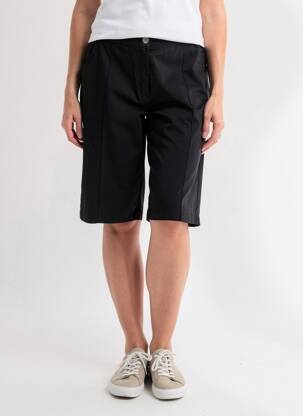 Bermuda tissage popeline taille normale noir PAUL BRIAL femme
