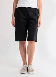 Bermuda tissage popeline taille normale noir PAUL BRIAL femme