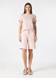 Bermuda tissage popeline taille normale rose BETTY BARCLAY femme