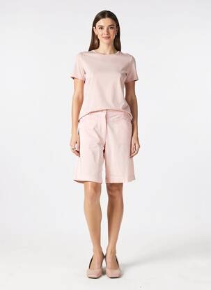 Bermuda tissage popeline taille normale rose BETTY BARCLAY femme