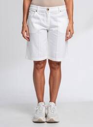 Bermuda tissage popeline taille normale blanc PAUL BRIAL femme