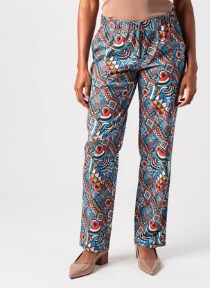 Pantalon droit stretch taille normale bleu ARONA femme