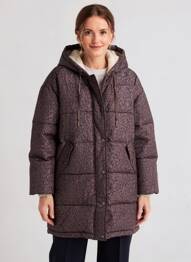 Doudoune poches a capuche marron C'EST BEAU LA VIE femme