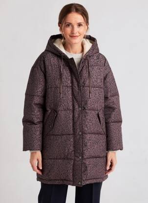 Doudoune poches a capuche marron C'EST BEAU LA VIE femme