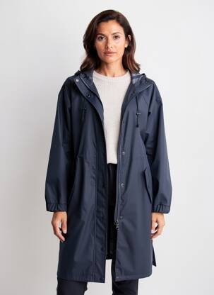 Imperméable finition intérieure doublure satiné a capuche bleu C'EST BEAU LA VIE femme