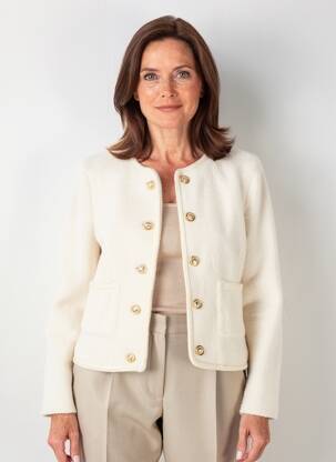Veste chic poches beige JULIE GUERLANDE femme