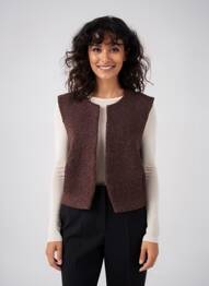 Gilet sans manche doublure marron C'EST BEAU LA VIE femme