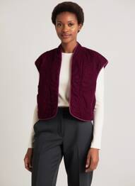 Gilet sans manche poches violet C'EST BEAU LA VIE femme
