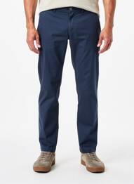 Pantalon chino tissage popeline taille normale bleu CAMBRIDGE homme