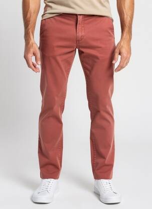Pantalon chino tissage popeline taille normale orange CAMBRIDGE homme