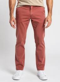 Pantalon chino tissage popeline taille normale orange CAMBRIDGE homme
