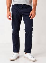 Pantalon chino tissage popeline taille normale bleu CAMBRIDGE homme