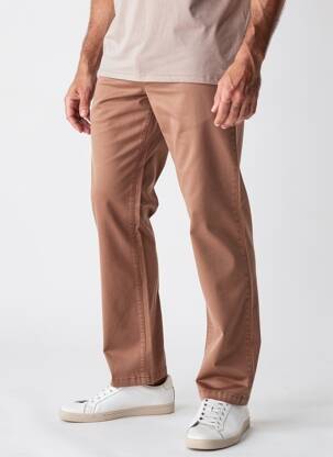 Pantalon chino tissage popeline taille normale marron CAMBRIDGE homme