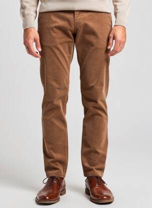 Pantalon chino stretch taille normale marron CAMBRIDGE homme