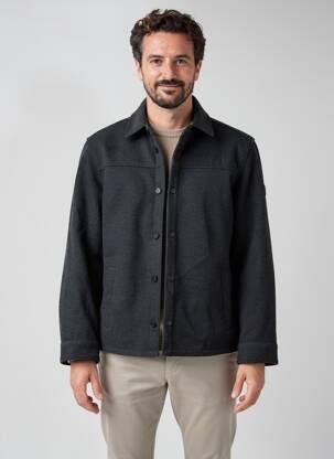 Manteau court col chemisier sans capuche gris CAMBRIDGE homme