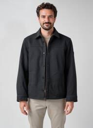 Manteau court tissage chiné sans capuche gris CAMBRIDGE homme