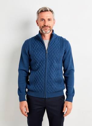 Gilet manches longues manches longues bleu CAMBRIDGE homme