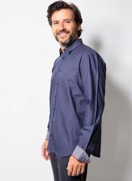 Chemise manches longues poches bleu CAMBRIDGE homme