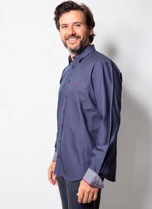 Chemise manches longues poches bleu CAMBRIDGE homme