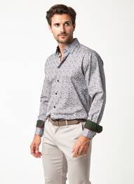 Chemise manches longues coupe cintrée gris CAMBRIDGE homme