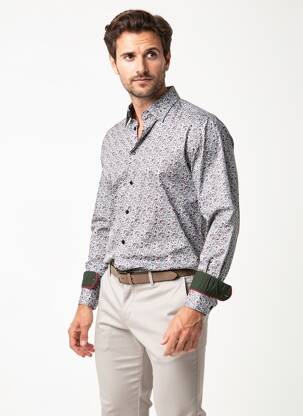 Chemise manches longues coupe cintrée gris CAMBRIDGE homme