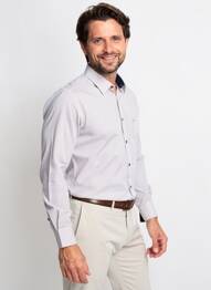 Chemise manches longues poches marron CAMBRIDGE homme