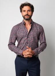 Chemise manches longues coupe cintrée bleu CAMBRIDGE homme