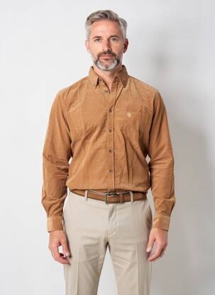 Chemise manches longues poches beige CAMBRIDGE homme