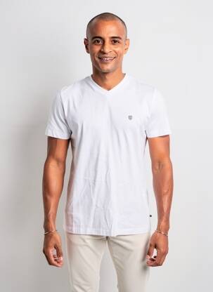 T-shirt coupe cintrée manches courtes blanc CAMBRIDGE homme