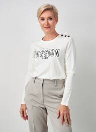 T-shirt manches longues manches longues blanc JULIE GUERLANDE femme