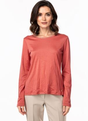 T-shirt manches longues manches longues orange C'EST BEAU LA VIE femme