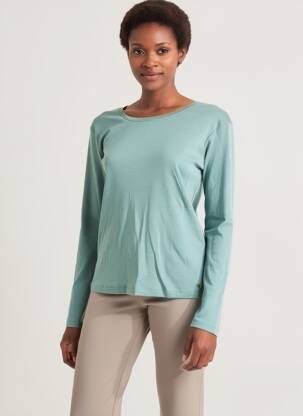 T-shirt manches longues manches longues bleu clair C'EST BEAU LA VIE femme