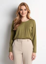 T-shirt manches longues manches longues vert C'EST BEAU LA VIE femme