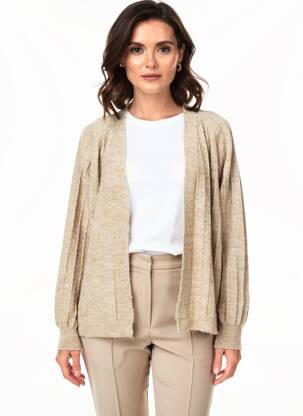Gilet manches longues stretch beige C'EST BEAU LA VIE femme