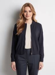 Gilet manches longues manches longues bleu C'EST BEAU LA VIE femme