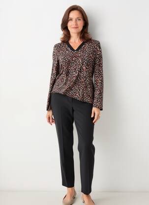 T-shirt manches longues manches longues noir JULIE GUERLANDE femme