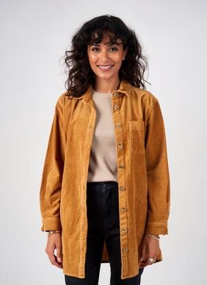 Veste casual coupe droite jaune C'EST BEAU LA VIE femme