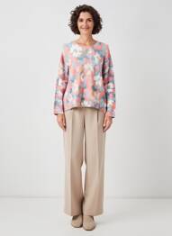 Pull col rond manches longues bleu JULIE GUERLANDE femme