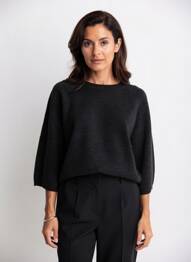 Pull stretch manches 3/4 gris C'EST BEAU LA VIE femme