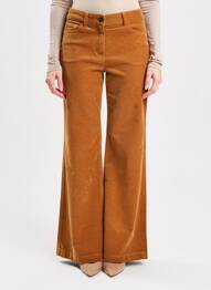 Pantalon flare stretch taille normale jaune C'EST BEAU LA VIE femme