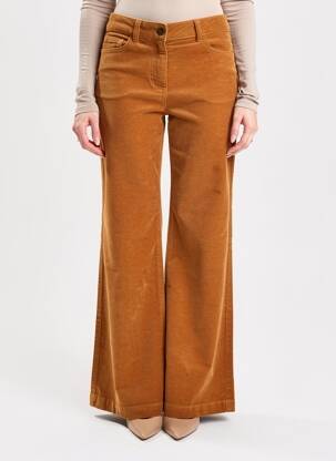 Pantalon flare stretch taille normale jaune C'EST BEAU LA VIE femme