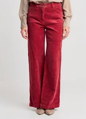 Pantalon flare stretch taille normale rouge C'EST BEAU LA VIE femme