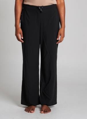 Pantalon large tissage crêpe taille normale noir C'EST BEAU LA VIE femme