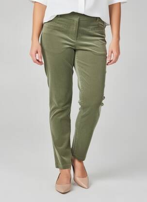 Pantalon slim taille élastique taille normale vert JULIE GUERLANDE femme